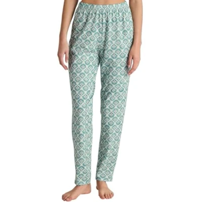 Afbeelding van Calida Favourites Botanic Pyjamabroek, Dames, Maat: 36/38, Bristol blue