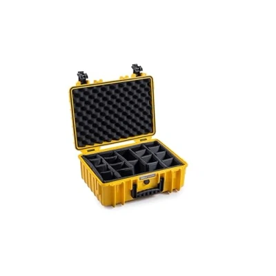 Afbeelding van B&amp;W International outdoor cases 470x365x190 (type 5000/Y/RPD) met variabele vakindeling (RPD) Het origineel, geel