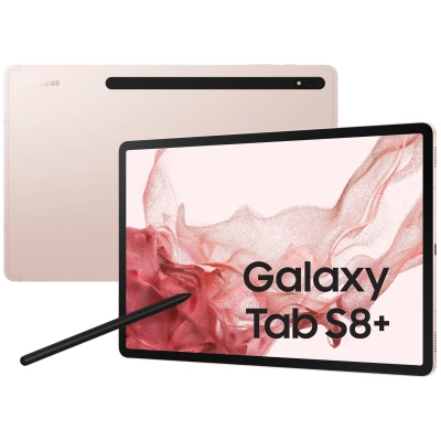Afbeelding van Samsung Galaxy Tab S8+ WiFi SM X800 128 GB 31,5 cm (12.4&quot;) Qualcomm Snapdragon 8 Wi Fi 6 (802.11ax) Android 12 Roze goud