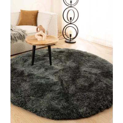 Afbeelding van Rond Shaggy Tapijt/Vloerkleed Meadow Blauw 200 Cm