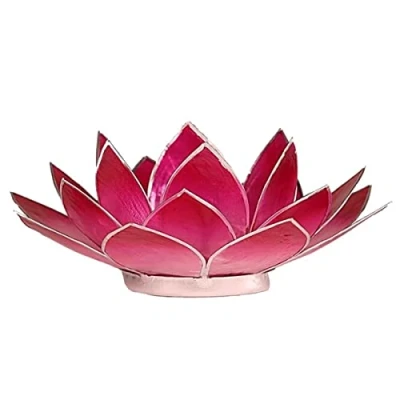 Afbeelding van Lotus Sfeerlicht Roze Zilverrand