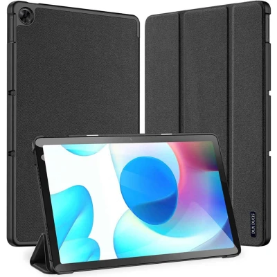 Afbeelding van Realme Pad Hoes: Dux Ducis Domo Bookcase Zwart Kunstleder Tablet Hoezen