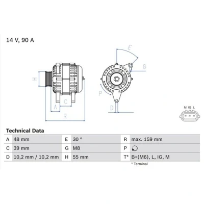 Afbeelding van Bosch Alternator/Dynamo 0 986 049 211