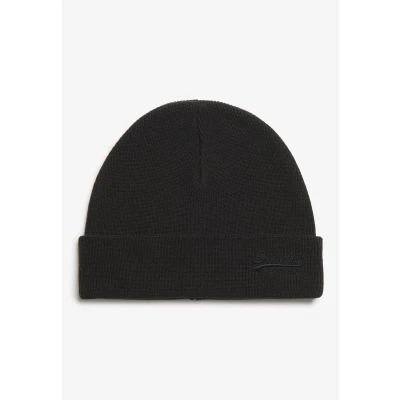 Afbeelding van Superdry Mannen Essential Logo Gebreide Beanie Zwart Grootte: 1SIZE