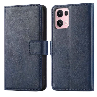 Afbeelding van imoshion Hoesje Geschikt voor Oppo Reno 13 Pro Luxe Bookcase Donkerblauw