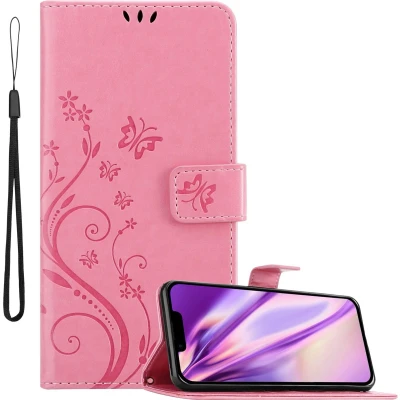 Afbeelding van Cadorabo Hoesje geschikt voor Apple iPhone 14 PLUS in Bloemen ROZE Beschermhoes Case Cover magnetische