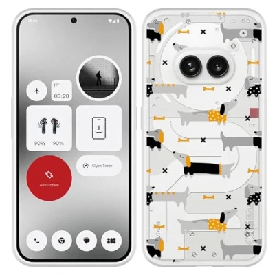 Afbeelding van Cazy Hoesje geschikt voor Nothing Phone (2a) / Plus Siliconen Teckels