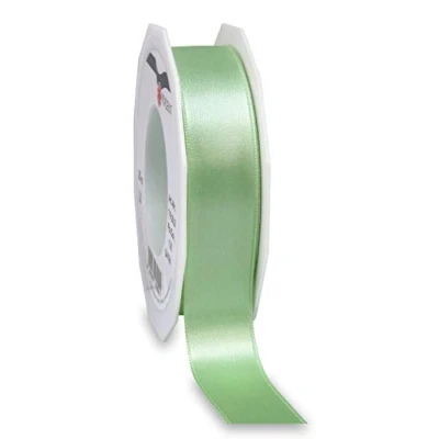Afbeelding van C.E. Pattberg Satijn pastelgroen, 25 m satijnen lint voor het inpakken van geschenken, mm breed, cadeaulint decoreren en knutselen, decoratief elke gelegenheid