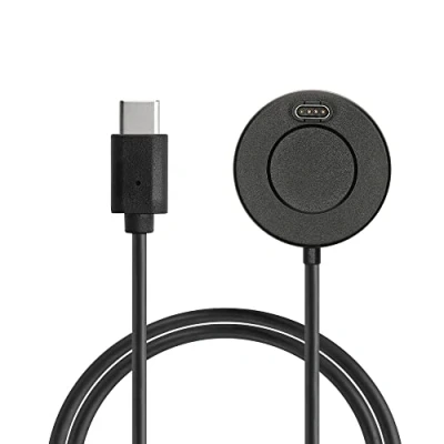 Afbeelding van kwmobile USB oplaadkabel type c compatibel met Garmin Venu Sq Music/Sq 2 / Plus/Fenix 7 vivoactive 4 Kabel voor smartwatch in zwart