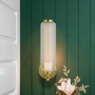 Afbeelding van Searchlight Moderne wandlamp Mod messing 26253SB