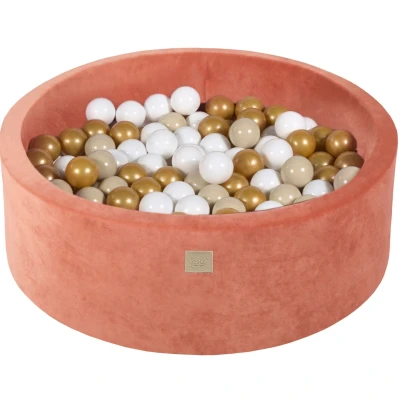 Afbeelding van Ballenbak inclusief 200 ballen Marsala Rood Ballenbakje.nl Wit Beige
