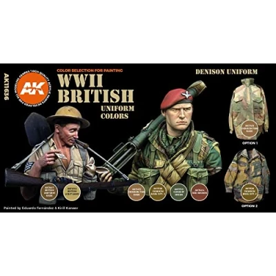 Afbeelding van WWII British Uniform Colors Set AK Interactive 11636