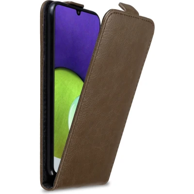 Afbeelding van Cadorabo Hoesje geschikt voor Samsung Galaxy A22 4G / M22 M32 in KOFFIE BRUIN Beschermhoes Flip Case Cover