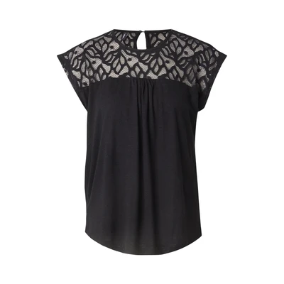 Afbeelding van Only Kanten shirt ONLSINDY LIFE S/S O NECK MIX TOP JRS