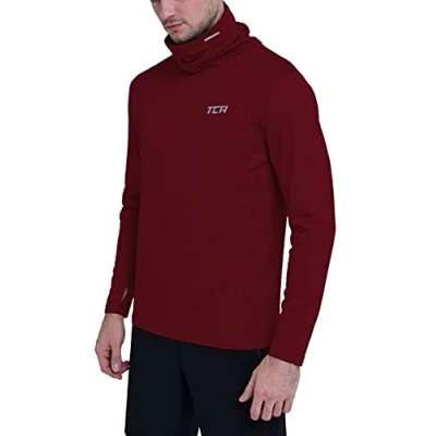 Afbeelding van Warm up Top met Trechterhals voor Heren Cabernet (dunkelrood), M