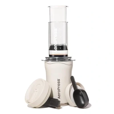 Afbeelding van Aeropress Go Plus Zaparzacz do kawy z kubkiem termicznym kremowy, Koffiezetapparaat