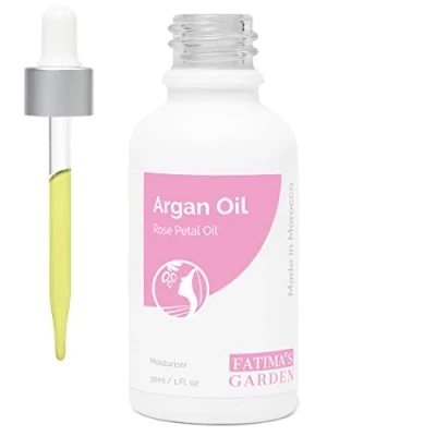 Afbeelding van Fatima&#039;s Garden Arganolie met Rozenblaadjes Biologische Anti Aging Vochtinbrenger, 30ml