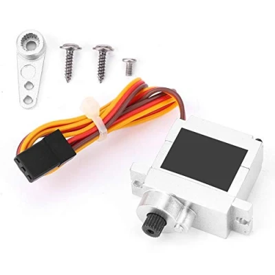Afbeelding van RC Metal Servo, 9G Servo Steering Engine Upgrade Spare Accessoire Compatibel met WPL B1 B14 B16 B24 C14 C24 B36 1:16 Truck(Silber)