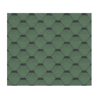 Afbeelding van TIMBELA Zeshoekige Rock H367GREEN Bitumineuze Shingle Set, Groene Kleur Bitumen Dakbedekking M367 voor Tuinhuisje