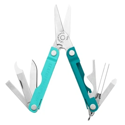 Afbeelding van Leatherman Micra Roestvrij stalen multitool voor de sleutelhanger, met veerschaar en 9 andere gebruiksvoorwerpen dagelijks gebruik, parakeet
