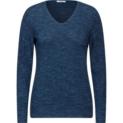 Afbeelding van CECIL Structuurmix trui, Heather Petrol Melange, XL