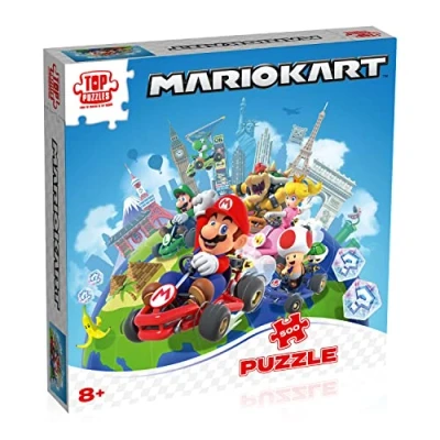 Afbeelding van Winning Moves WM02787 ML1 6 Puzzle Mario Kart Around The World 500 stuks Franse versie