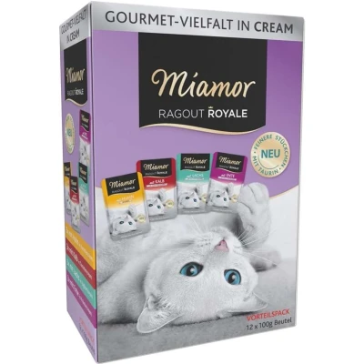 Afbeelding van Gemengd Probeerpakket Miamor Ragout Royale 12 x 100 g Kattenvoer Multi Mix in Crème