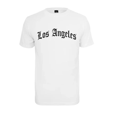 Afbeelding van Mister Tee LOS Angeles Wording Tshirt print, Heren, Maat: XS, White