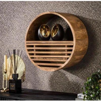 Afbeelding van Hoyz Collection Wandschap Tweak Ø50 Massief Mango Zandkleur