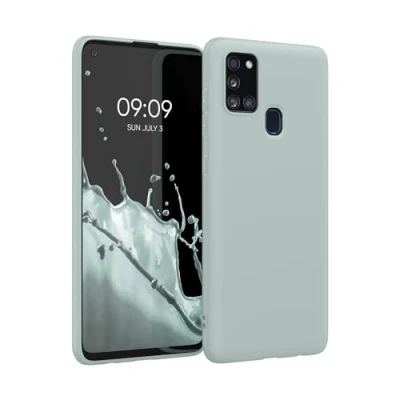 Afbeelding van kwmobile telefoonhoesje geschikt voor Samsung Galaxy A21s Hoesje smartphone Back cover in cool mint
