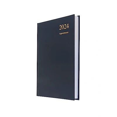 Afbeelding van Collins Essentieel A5 Dagboek 2024 Dagplanner met afspraken Pagina A Dag &amp; Afsprakenboek Zakelijke Academische en Persoonlijke Planner (A5 formaat blauw)