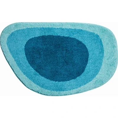Afbeelding van Grund Badmat, Ultrazacht en absorberend, Antislip, 5 jaar garantie, LAKE, WC sjabloon o.A. 50x75 cm, turkoois