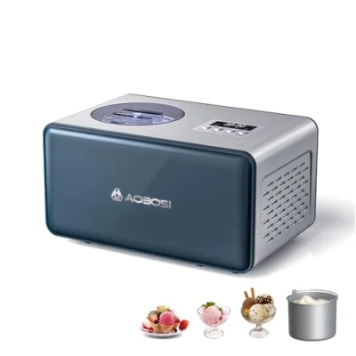 Afbeelding van AAOBOSI ijsmachine met 4 modi, 2,1 liter, 3 in 1 ijsmachine, geen voorvriezen ingebouwde compressor, frozen yoghurt, voor thuis, digitaal display, timer, roestvrij staal