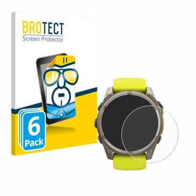 Afbeelding van BROTECT Screenprotector voor Garmin Fenix 8 Solar (51 mm) Folie Beschermfolie transparant (6 Stuks)