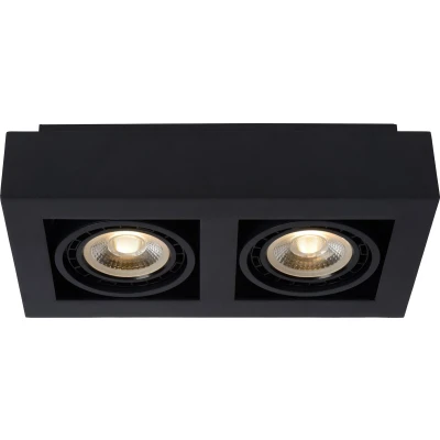 Afbeelding van Lucide ZEFIX Plafondspot LED Dim to warm GU10 2x12W Zwart