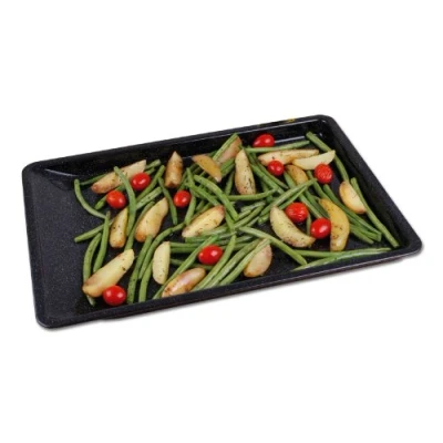 Afbeelding van CHG Emaille Bakplaat 42x29x2,5cm, Antraciet, 42 x 29 2,5 cm