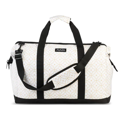 Afbeelding van Punta Weekendtas beige / zwart wit