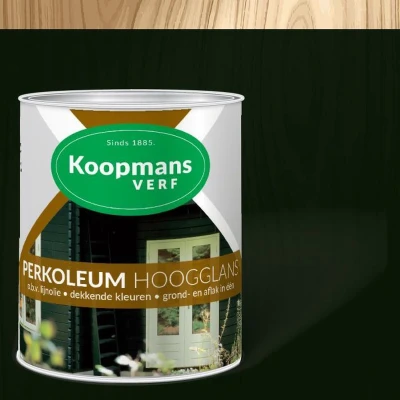 Afbeelding van Koopmans Perkoleum Hoogglans Dekkend Ready Mixed 0,75 ltr 235 antiekgroen Buitengevel &amp; Tuin