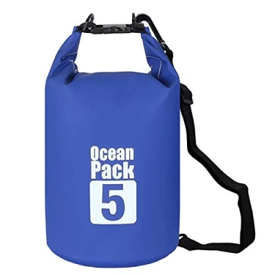 Afbeelding van 2 l/ 5 l/10 l/15 l/20 l/30 l 500D Heavy Duty PVC waterdichte tas Dry Bag voor kajak, boot, kano, vissen, camping, zwembad, rafting, snowboard