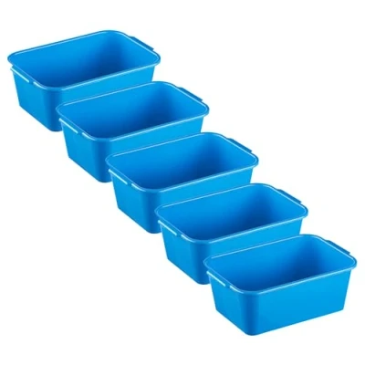 Afbeelding van MiraHome Huishoudelijke kuip, set van 5, 4 l, 28 x 20 11 cm, blauw