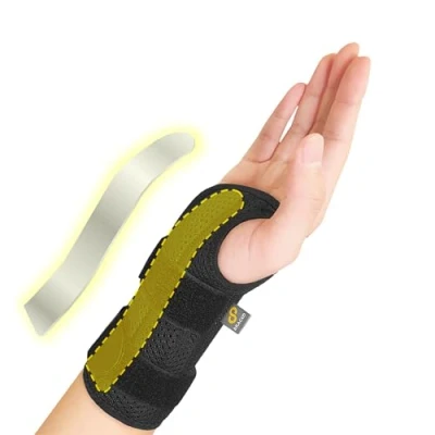 Afbeelding van Bracoo WB31 Fulcrum polsbandage met ergonomische rail, ademende polsspalk, handspalk voor mannen en vrouwen, past rechts links