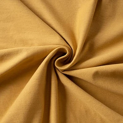 Afbeelding van Hoeslaken 90x200 Katoen met Elastiek 165g/m2 100% Hoogwaardige Kwaliteit Topper Matras Jersey in Prachtige Kleuren (Mosterd Kleur, 200 x +30)
