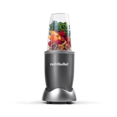 Afbeelding van nutribullet Original 600, elektrische blender, shredder, smoothiemaker, multifunctionele vermogen 600 watt, grijs, NB603DG