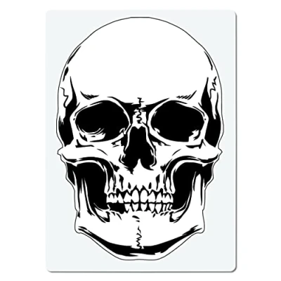 Afbeelding van Doodshoofd schedel professionele airbrush sjabloon Stencil doodskop Skull