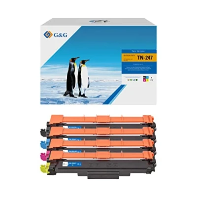 Afbeelding van G&amp;G Brother TN 247 Huismerk Inktcartridge Zwart / Cyaan Magenta Geel