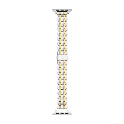 Afbeelding van Kate Spade New York leren damesband 38 mm/40 mm/41 mm voor Apple Watch®, met enkele gesp, 2 toon, armband