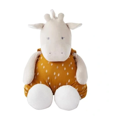 Afbeelding van Noukie&#039;s Knuffel Giraf in oker geel Large 80 cm Tiga