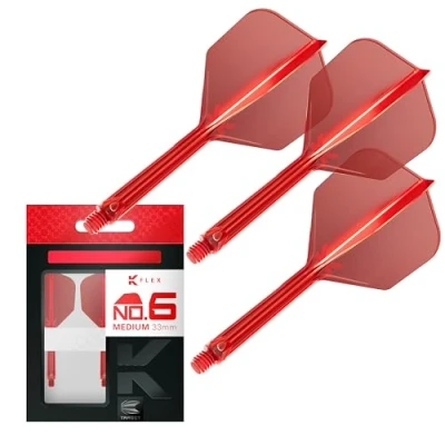 Afbeelding van TARGET K FLEX RED NO6 DART FLIGHTS MEDIUM