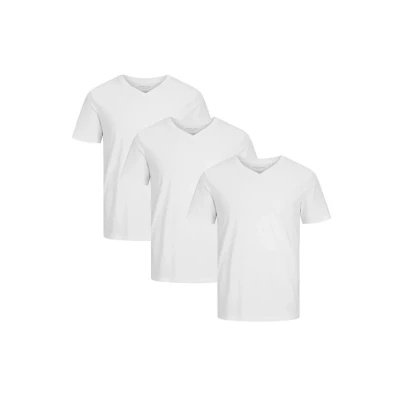 Afbeelding van Jack &amp; Jones 3ER PACK Tshirt basic, Heren, Maat: Medium, Weiß