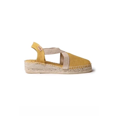 Afbeelding van TONI PONS Verdi V Veganistische espadrilles met sleehak voor dames, van katoen., Oker, 42 EU